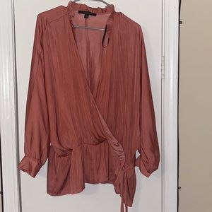 Satin Wrap Top